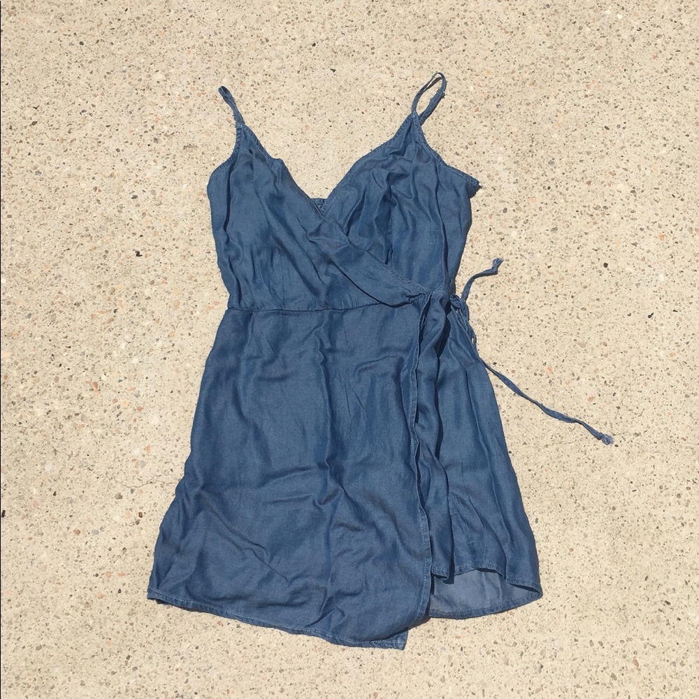 Chambray Wrap Romper